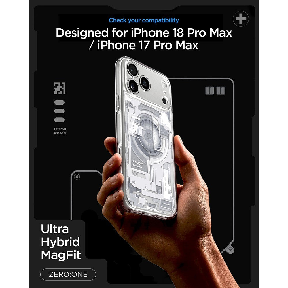 Spigen iPhone 17 Pro Max/iPhone 18 Pro Max Cover Ultra Hybrid Zero One MagFit Hvid