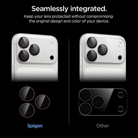 Spigen iPhone 18 Pro/18 Pro Max Kameralinsebeskytter Glas.tR EZ Fit Optik Pro 2-pak Mørk kirsebær