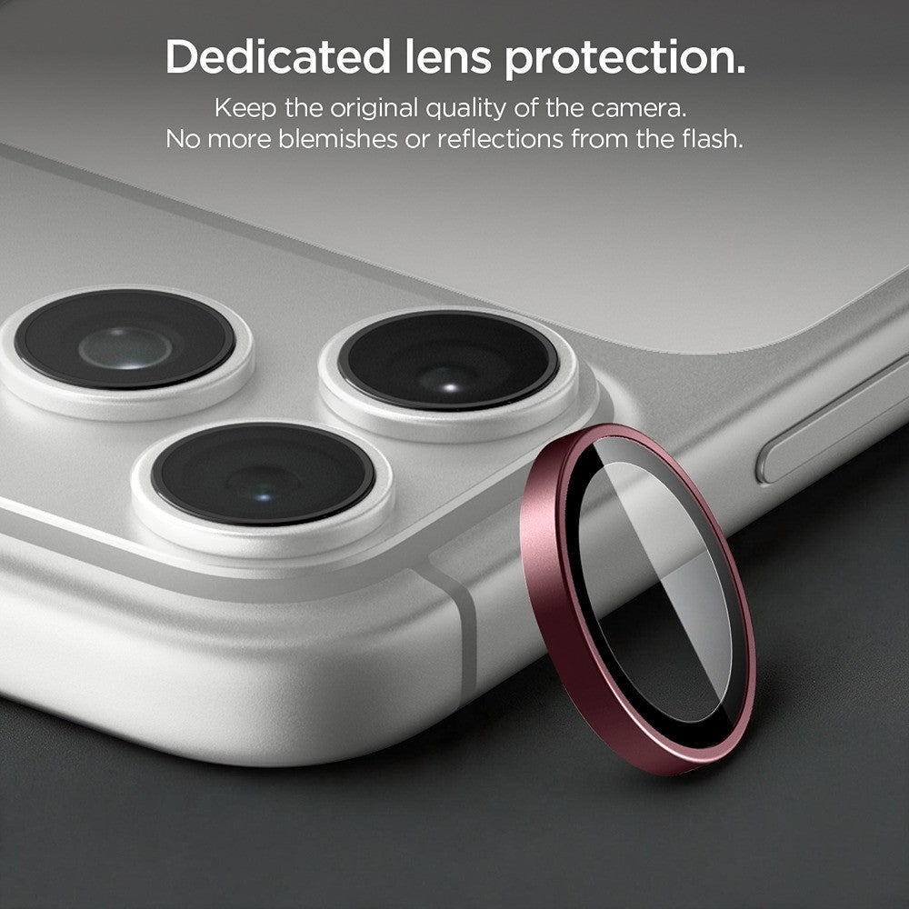 Spigen iPhone 18 Pro/18 Pro Max Kameralinsebeskytter Glas.tR EZ Fit Optik Pro 2-pak Mørk kirsebær