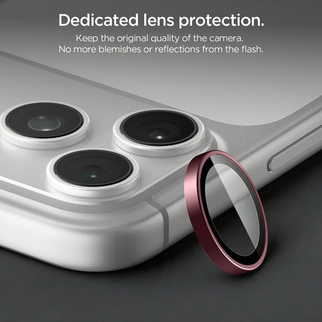 Spigen iPhone 18 Pro/18 Pro Max Kameralinsebeskytter Glas.tR EZ Fit Optik Pro 2-pak Mørk kirsebær