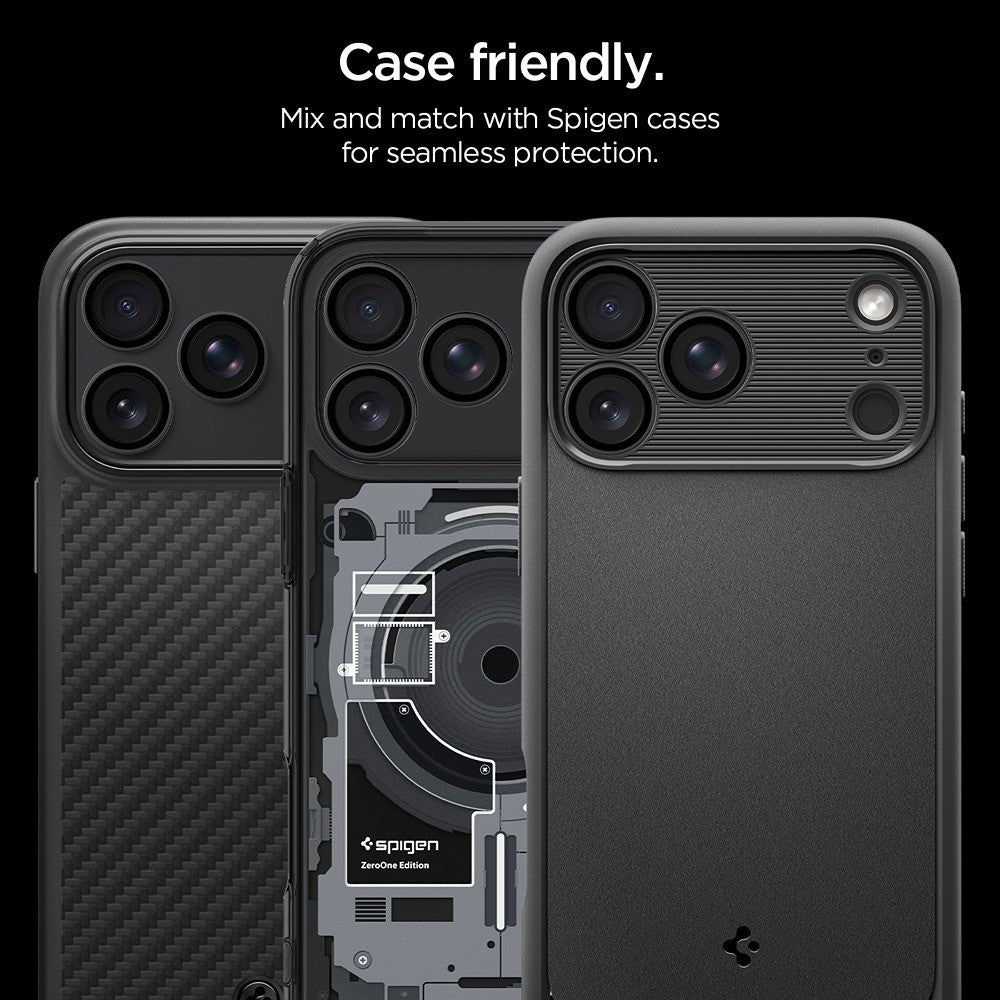 Spigen iPhone 18 Pro/18 Pro Max Kameralinsebeskytter Glas.tR EZ Fit Optik Pro 2-pak Mørkegrå