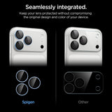 Spigen iPhone 18 Pro/18 Pro Max Kameralinsebeskytter Glas.tR EZ Fit Optik Pro 2-pak Lyseblå
