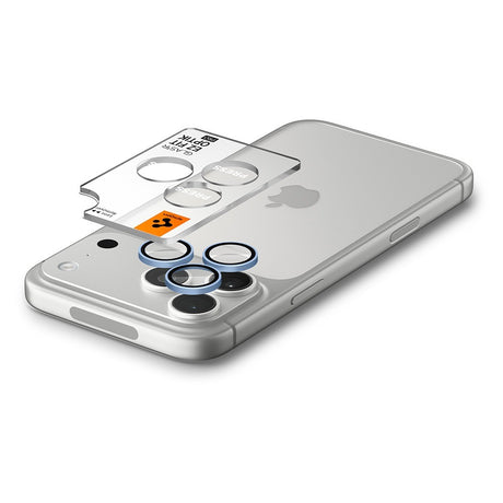 Spigen iPhone 18 Pro/18 Pro Max Kameralinsebeskytter Glas.tR EZ Fit Optik Pro 2-pak Lyseblå