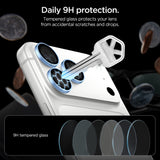 Spigen iPhone 18 Pro/18 Pro Max Kameralinsebeskytter Glas.tR EZ Fit Optik Pro 2-pak Lyseblå