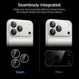 Spigen iPhone 18 Pro/18 Pro Max Kameralinsebeskytter Glas.tR EZ Fit Optik Pro 2-pak Sølv