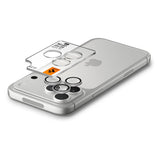 Spigen iPhone 18 Pro/18 Pro Max Kameralinsebeskytter Glas.tR EZ Fit Optik Pro 2-pak Sølv