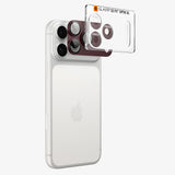 Spigen iPhone 18 Pro Kameralinsebeskytter Glas.tR EZ Fit Optik Pro XL Mørk kirsebær