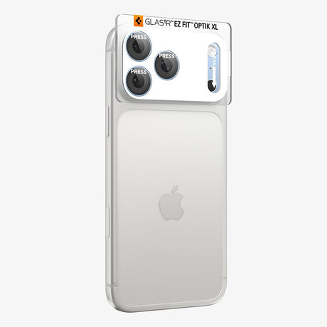Spigen iPhone 18 Pro Kameralinsebeskytter Glas.tR EZ Fit Optik Pro XL Lyseblå