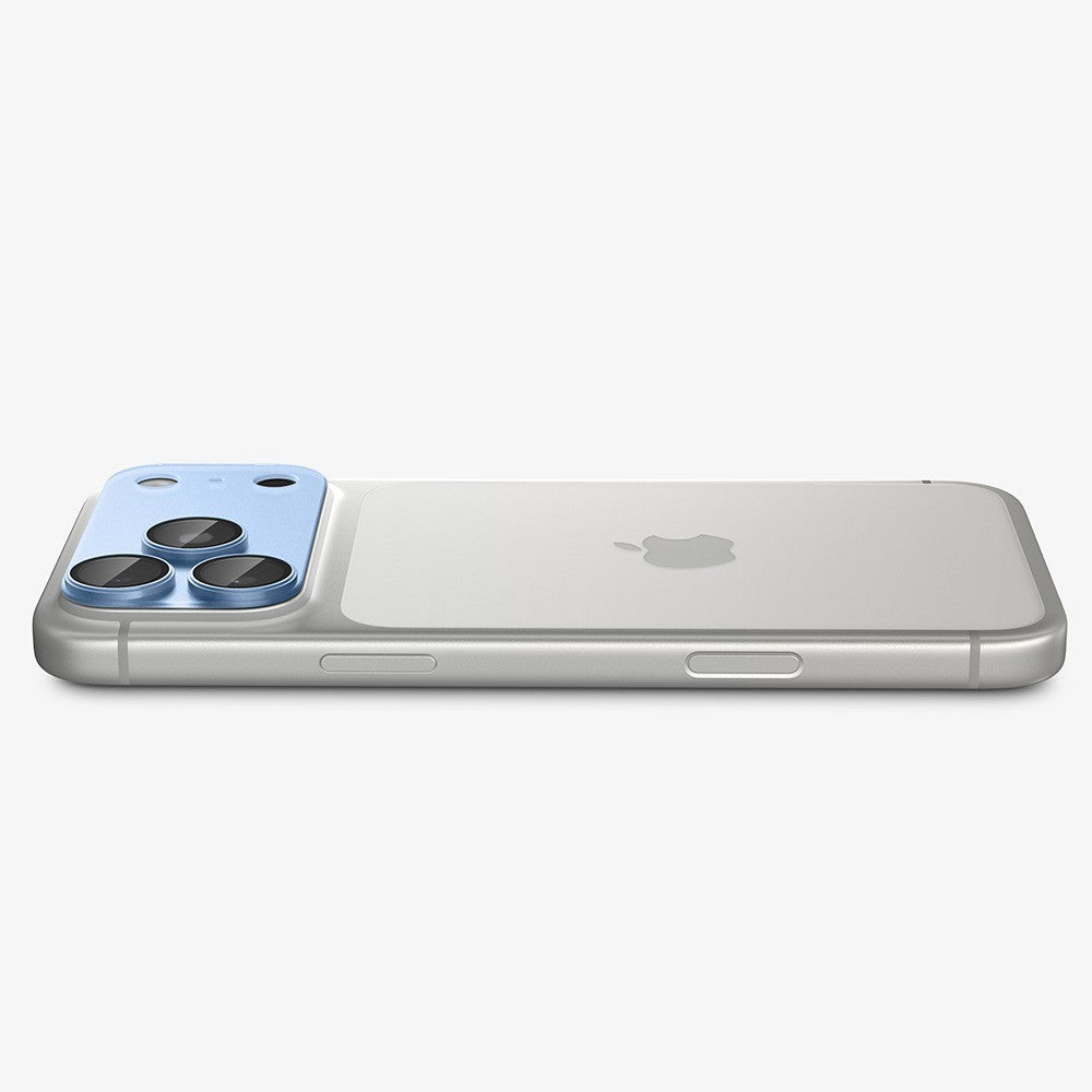 Spigen iPhone 18 Pro Kameralinsebeskytter Glas.tR EZ Fit Optik Pro XL Lyseblå