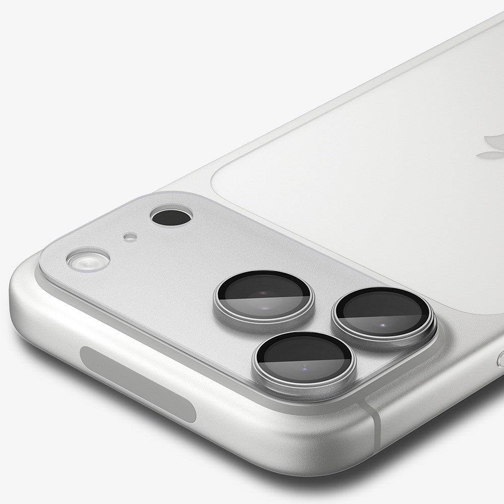 Spigen iPhone 18 Pro Kameralinsebeskytter Glas.tR EZ Fit Optik Pro XL Sølv