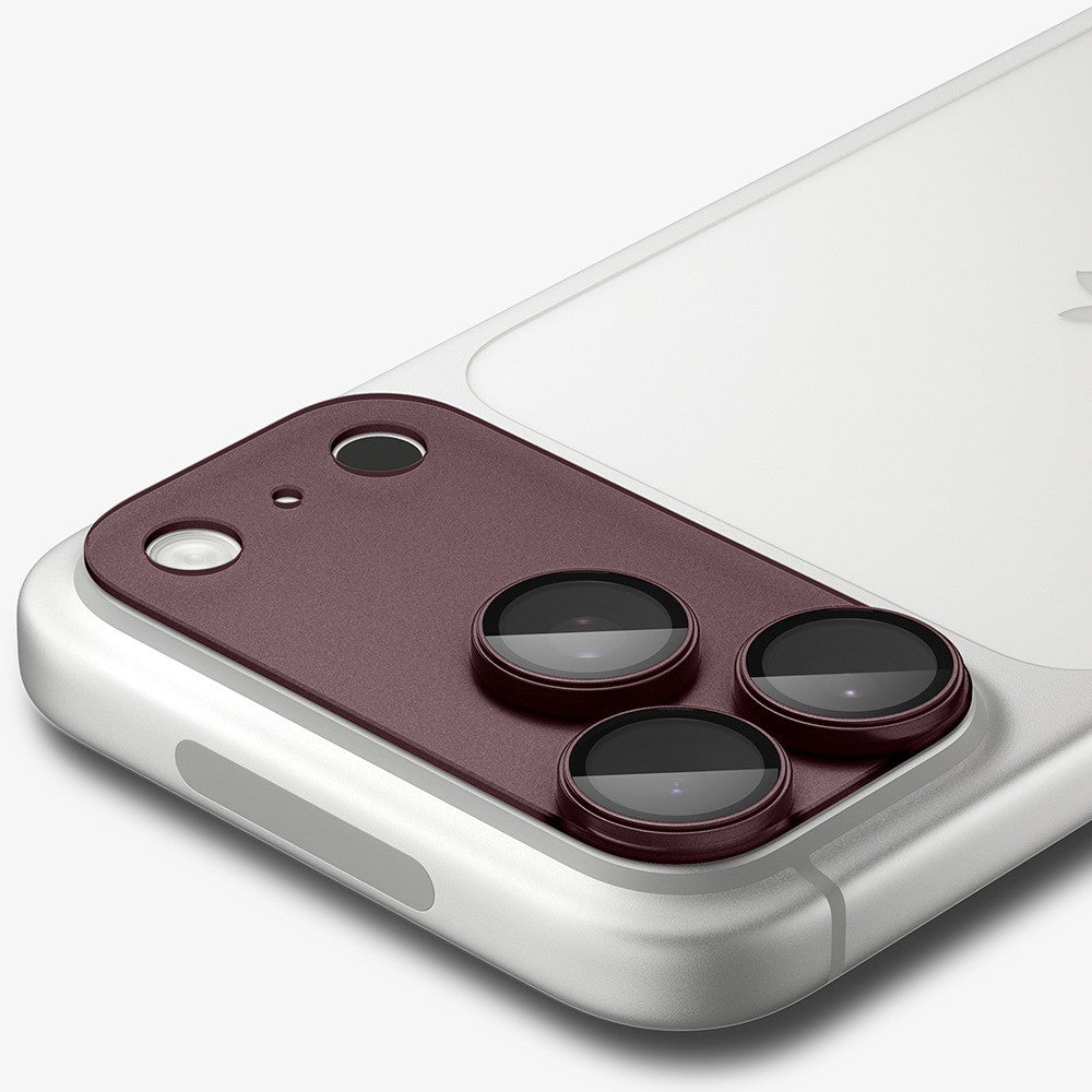 Spigen iPhone 18 Pro Max Kameralinsebeskytter Glas.tR EZ Fit Optik Pro XL Mørk kirsebær