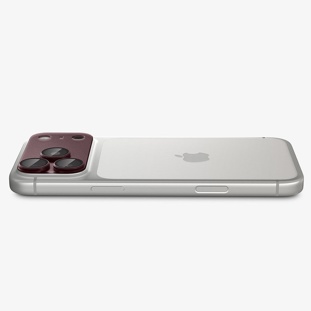 Spigen iPhone 18 Pro Max Kameralinsebeskytter Glas.tR EZ Fit Optik Pro XL Mørk kirsebær
