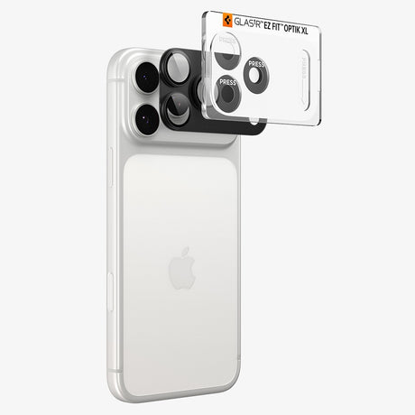 Spigen iPhone 18 Pro Max Kameralinsebeskytter Glas.tR EZ Fit Optik Pro XL Mørkegrå