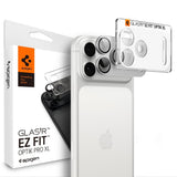 Spigen iPhone 18 Pro Max Kameralinsebeskytter Glas.tR EZ Fit Optik Pro XL Sølv