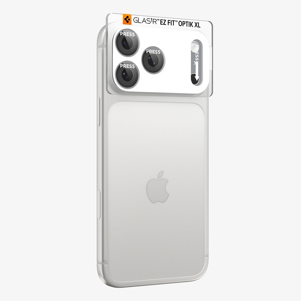 Spigen iPhone 18 Pro Max Kameralinsebeskytter Glas.tR EZ Fit Optik Pro XL Sølv