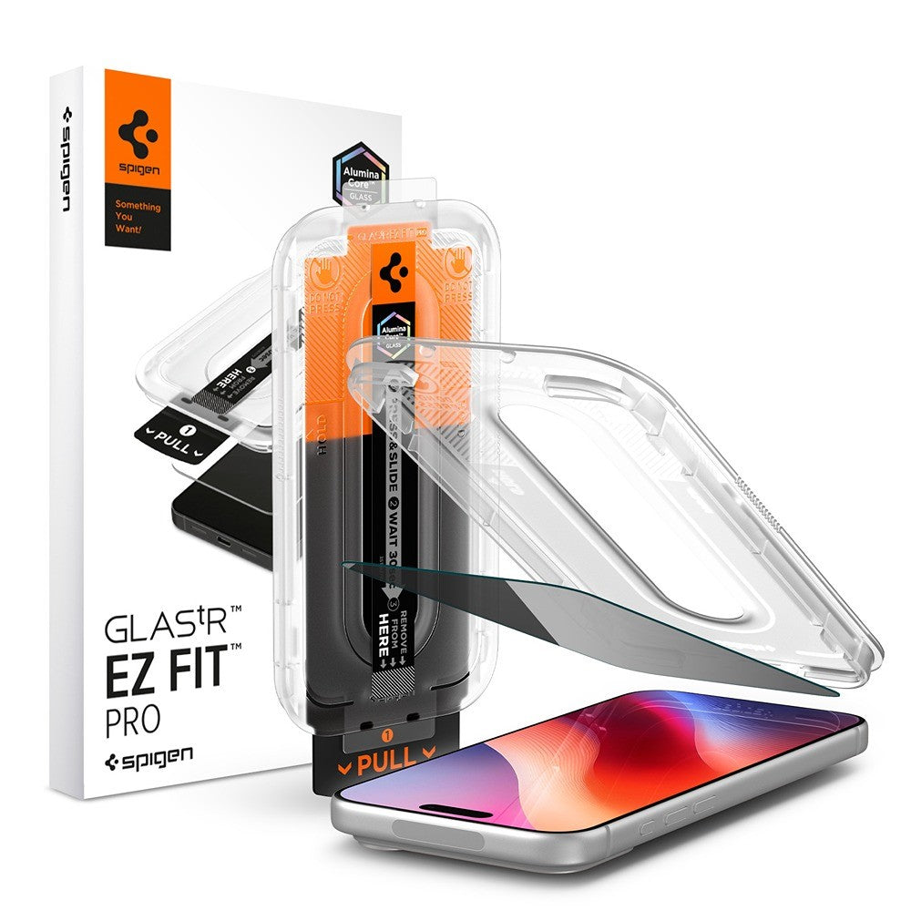 Spigen iPhone 18 Pro Max Skærmbeskytter Glas.tR EZ Fit Pro Privacy