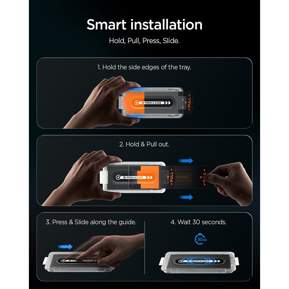 Spigen iPhone 18 Pro Max Skærmbeskytter Glas.tR EZ Fit Pro Privacy