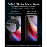 Spigen iPhone 18 Pro Skærmbeskytter Glas.tR EZ Fit Pro Privacy