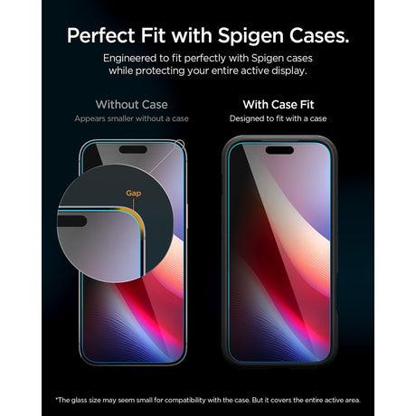 Spigen iPhone 18 Pro Skærmbeskytter Glas.tR EZ Fit Pro Privacy