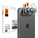 Spigen iPhone Duo Kameralinsebeskytter Glas.tR EZ Fit Optik Pro 2-pack Sort
