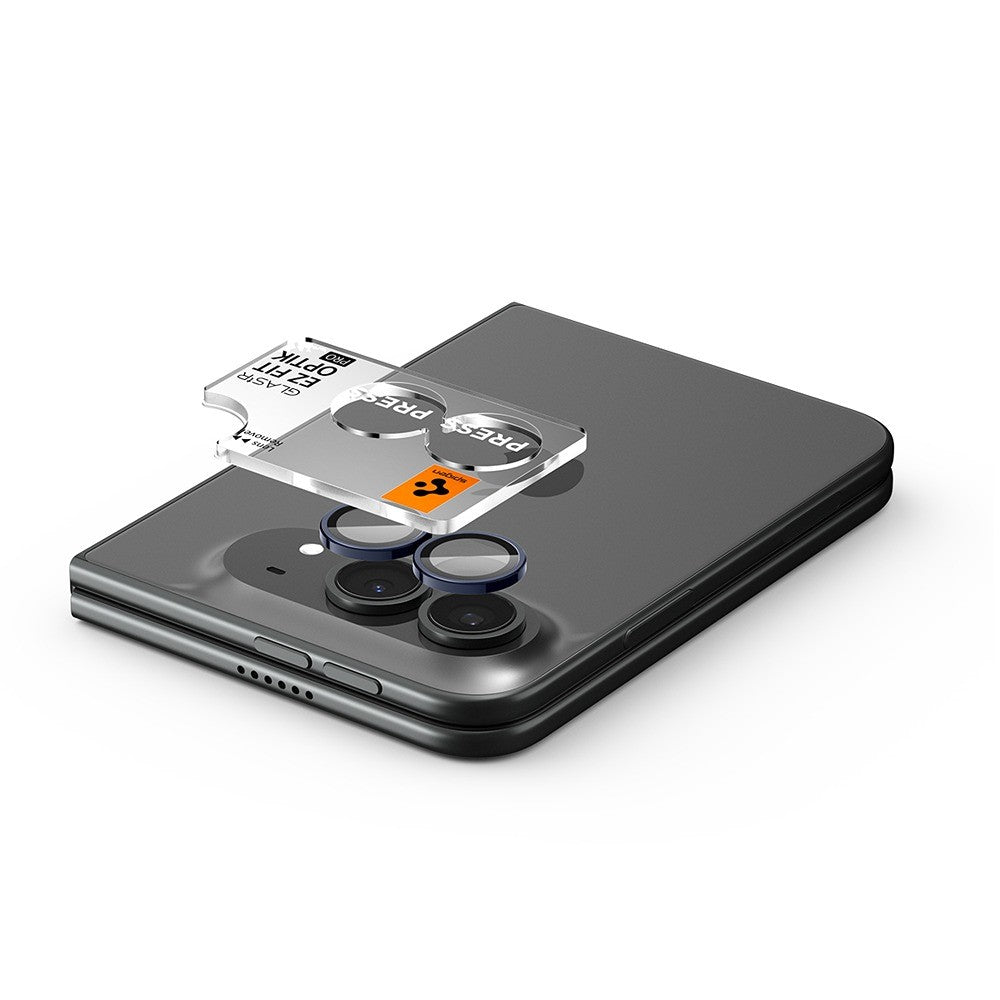 Spigen iPhone Duo Kameralinsebeskytter Glas.tR EZ Fit Optik Pro 2-pack Sort