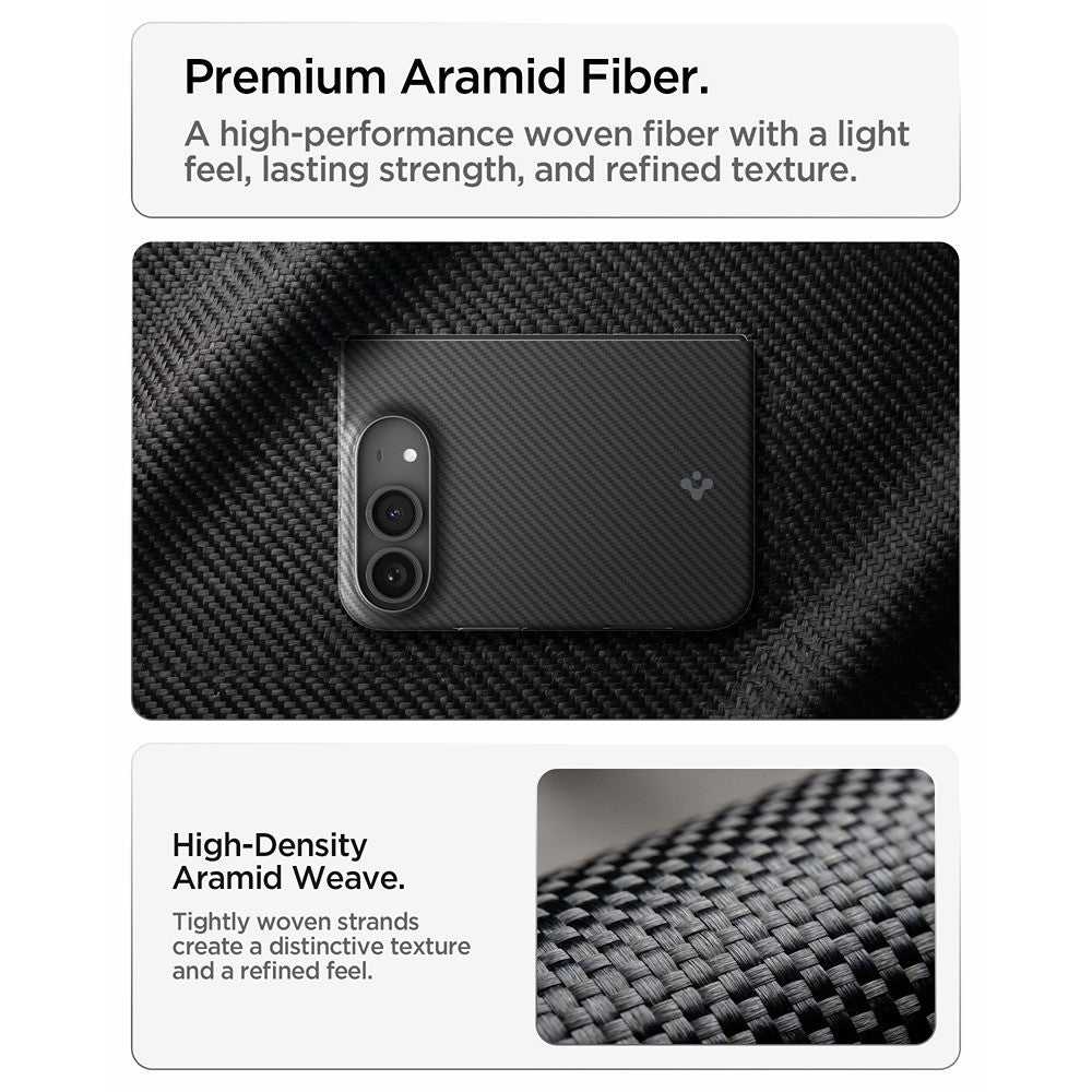 Spigen iPhone Duo Cover Air Skin Aramid MagFit Sort