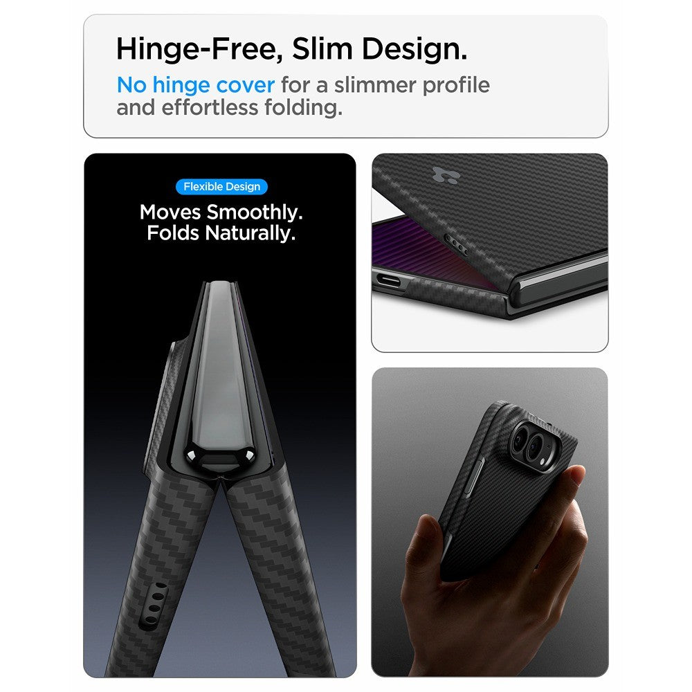 Spigen iPhone Duo Cover Air Skin Aramid MagFit Sort