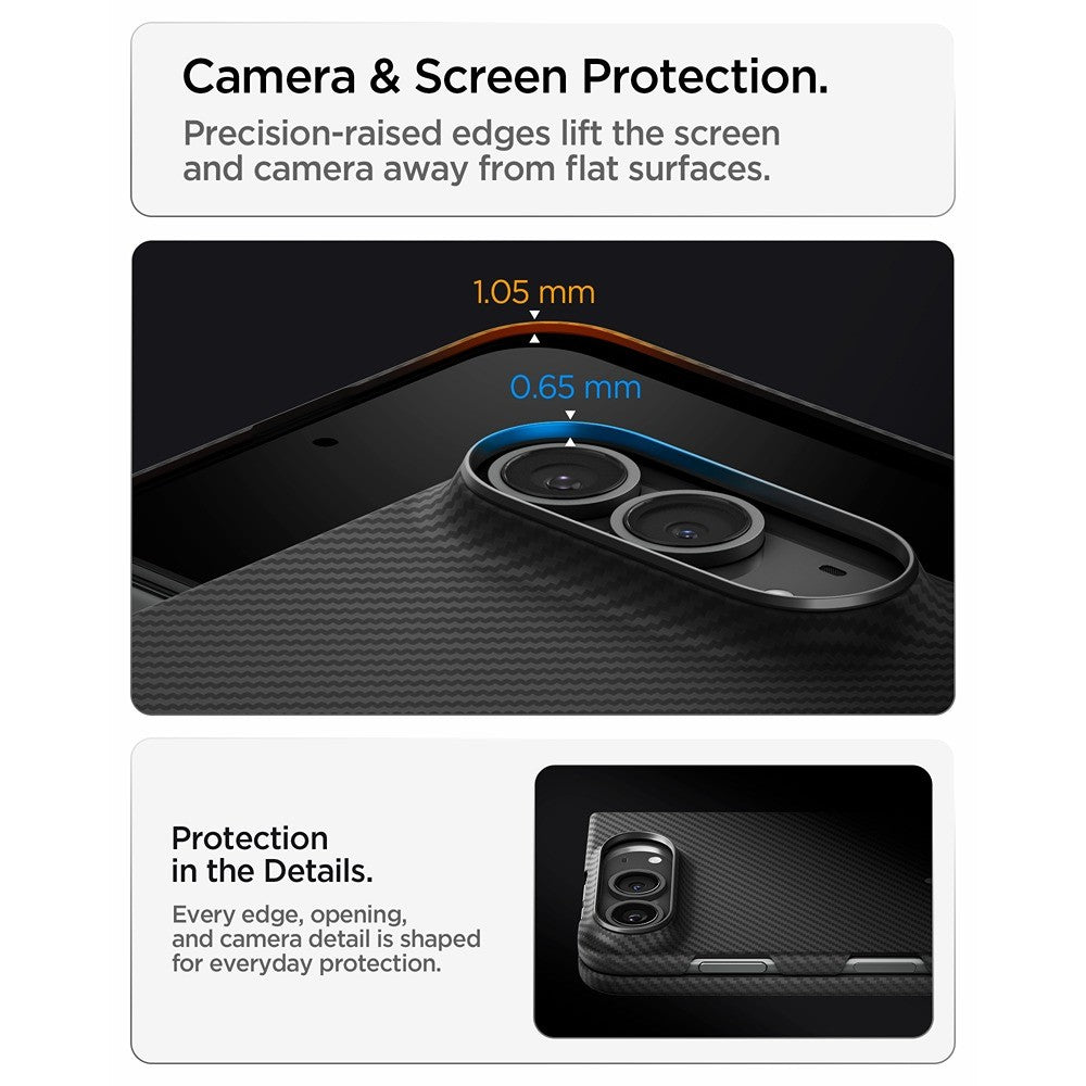 Spigen iPhone Duo Cover Air Skin Aramid MagFit Sort
