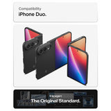 Spigen iPhone Duo Cover Air Skin Aramid MagFit Sort