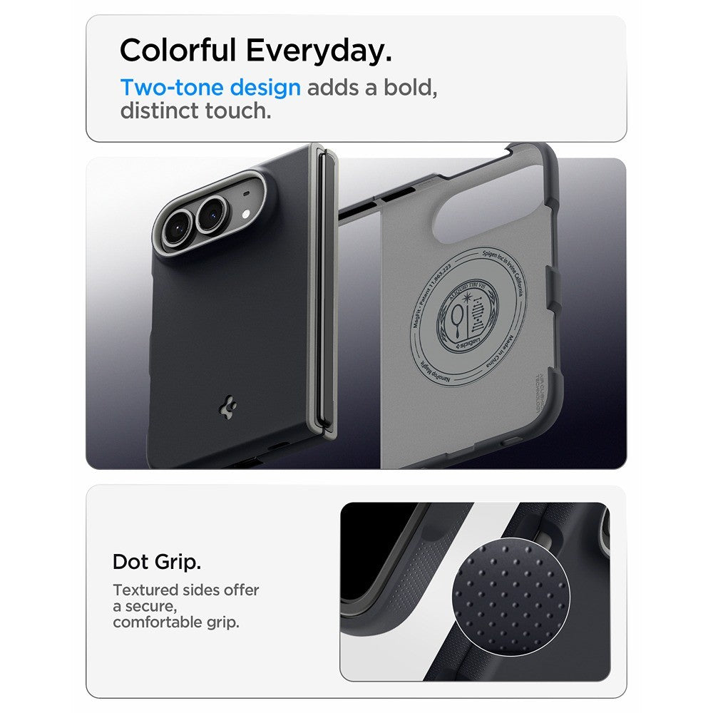 Spigen iPhone Duo Cover Nano Pop MagFit Sort sesam
