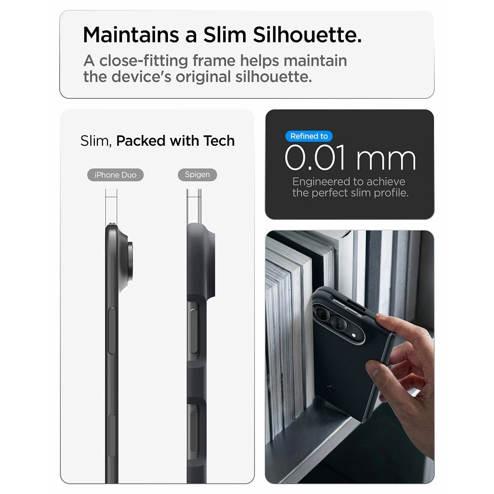 Spigen iPhone Duo Cover Nano Pop MagFit Sort sesam