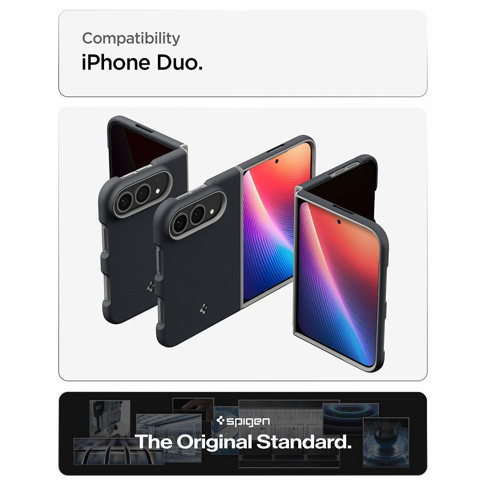 Spigen iPhone Duo Cover Nano Pop MagFit Sort sesam