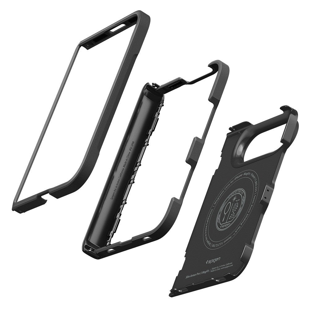 Spigen iPhone Duo Cover Slim Armor Pro S MagFit Sort