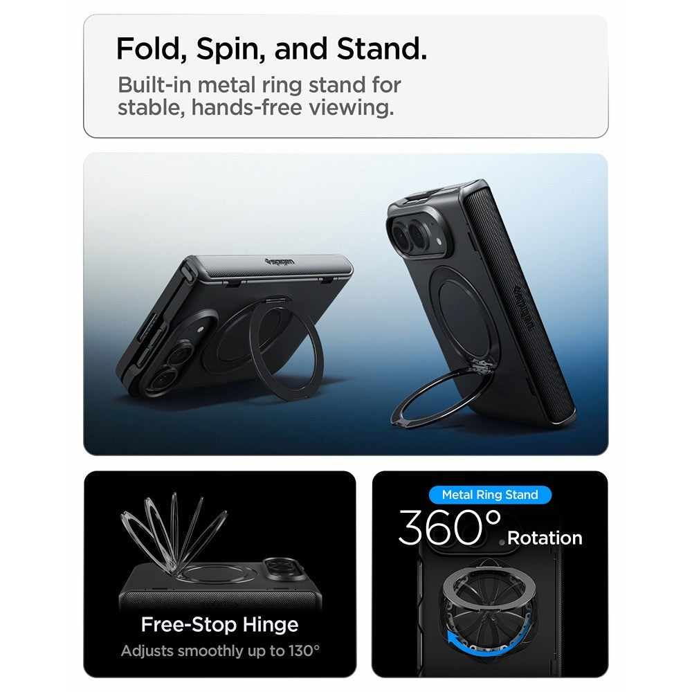 Spigen iPhone Duo Cover Slim Armor Pro S MagFit Sort