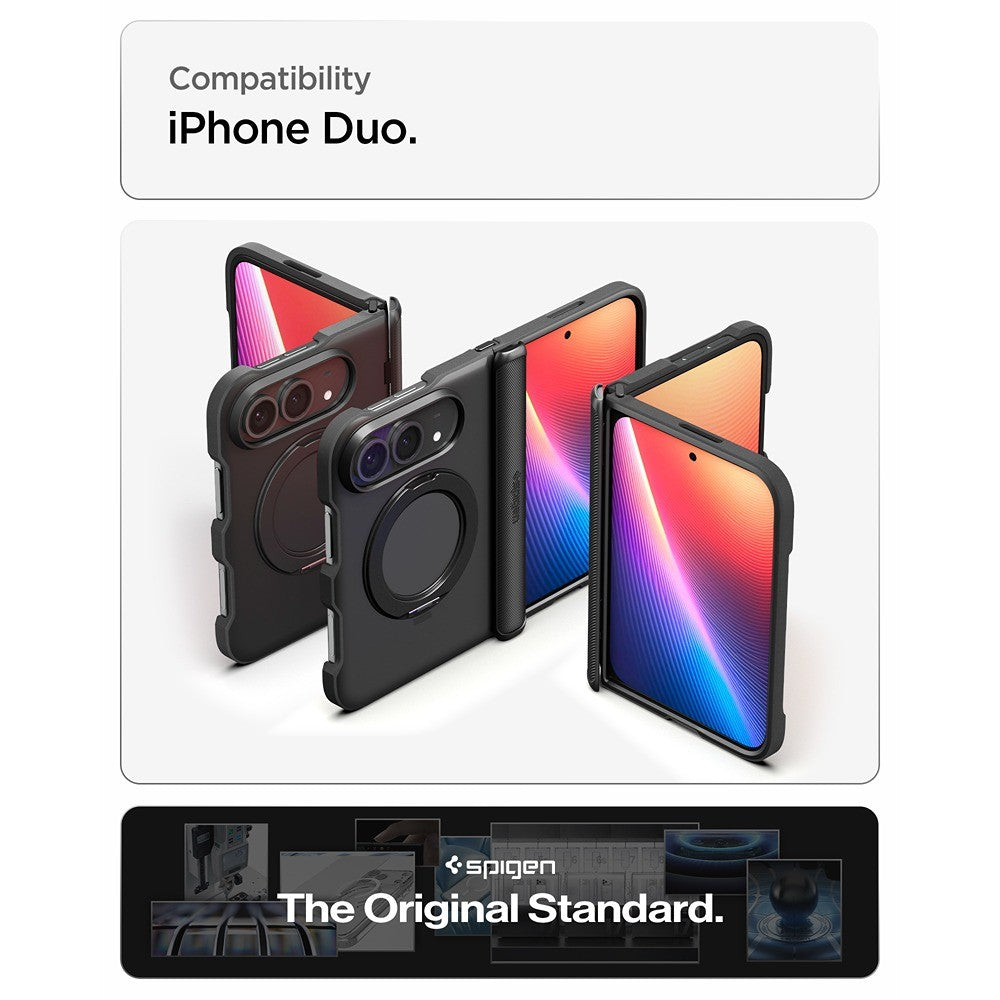 Spigen iPhone Duo Cover Slim Armor Pro S MagFit Sort