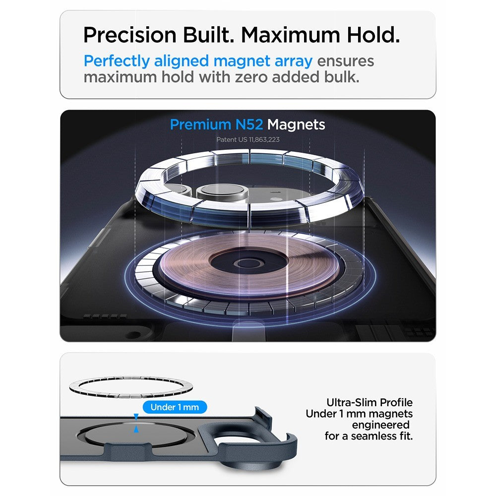 Spigen iPhone Duo Cover Tough Armor Pro MagFit Metal Slate