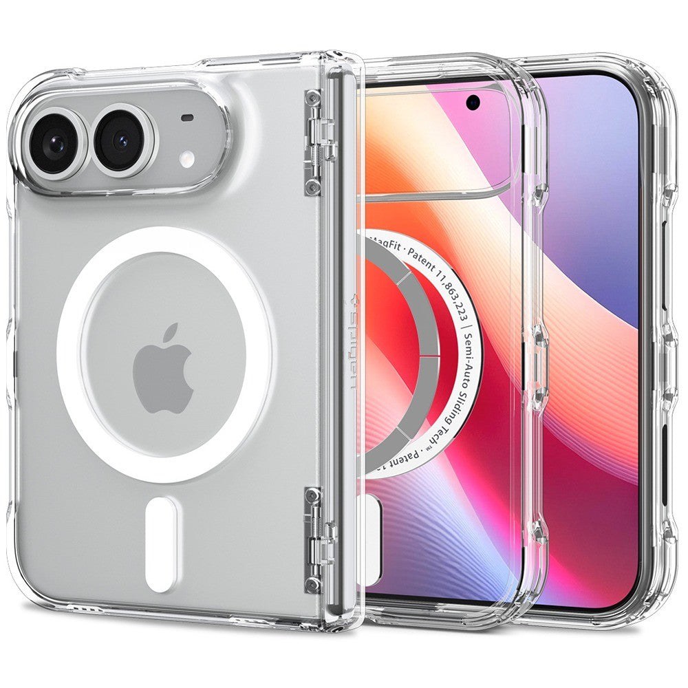 Spigen iPhone Duo Cover Ultra Hybrid Pro MagFit Klar hvid