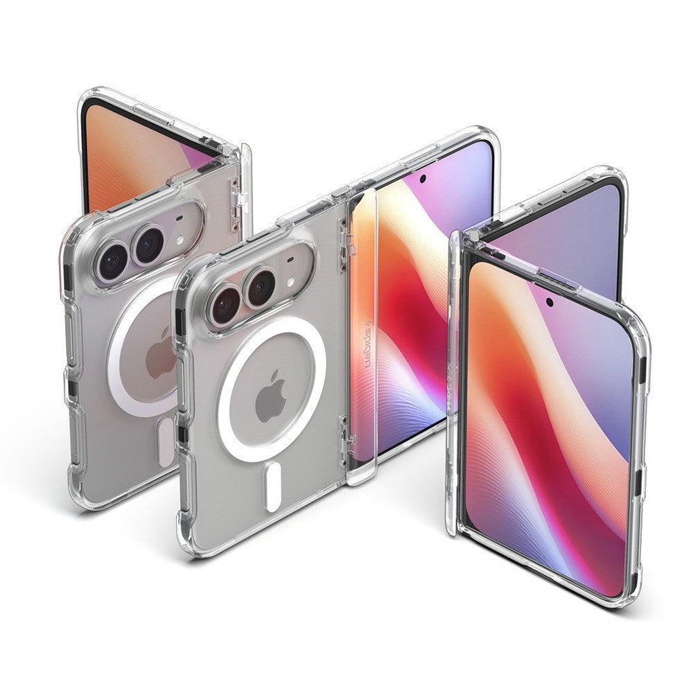 Spigen iPhone Duo Cover Ultra Hybrid Pro MagFit Klar hvid