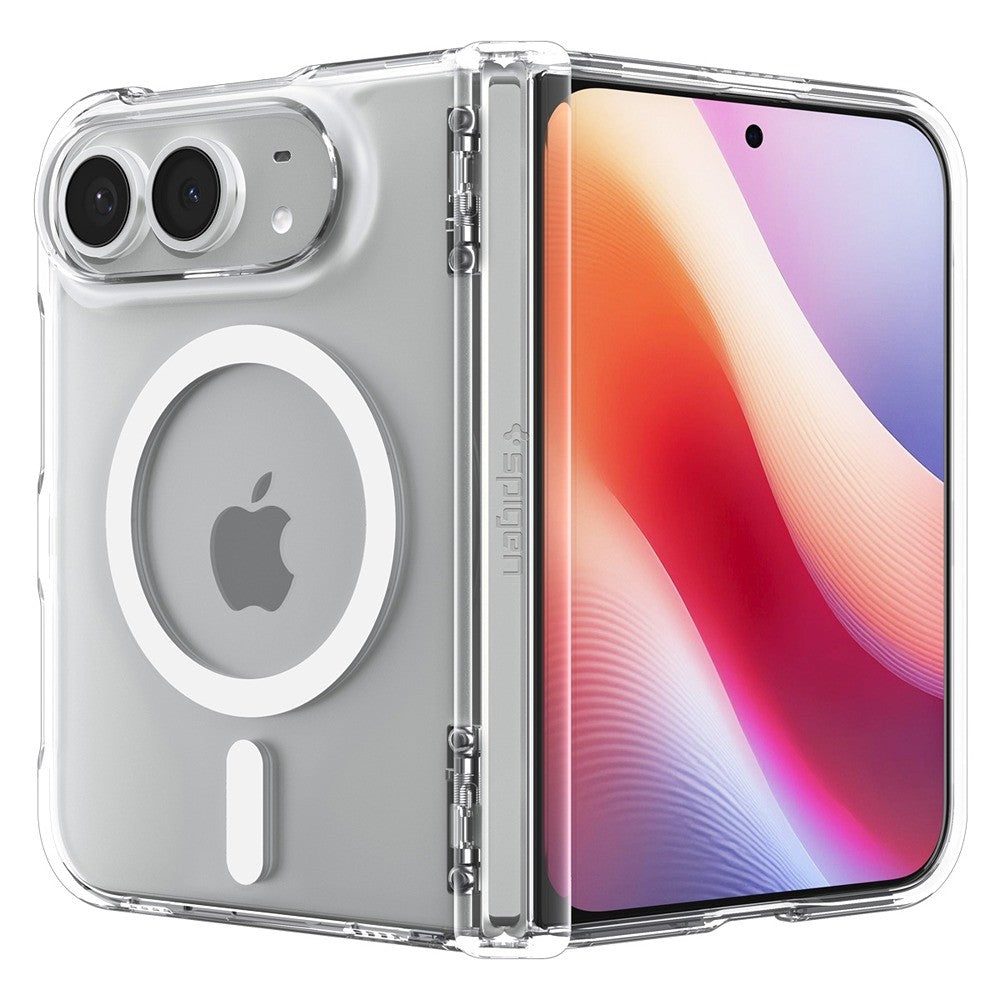 Spigen iPhone Duo Cover Ultra Hybrid Pro MagFit Klar hvid