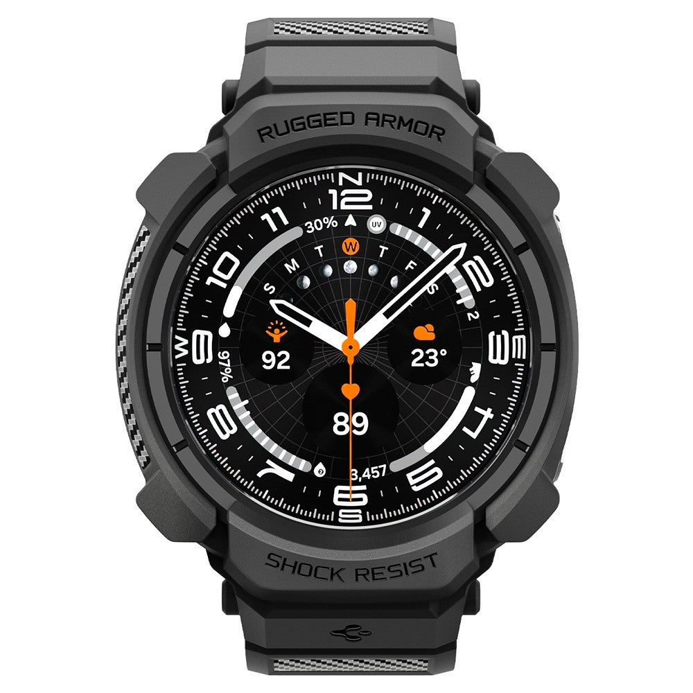 Spigen Samsung Galaxy Watch Ultra 2 47mm Armband och Skal Rugged Armor Pro Matte Black
