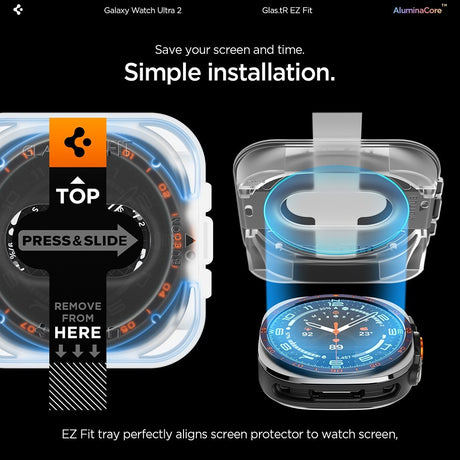 Spigen Samsung Galaxy Watch Ultra 2 47mm Skærmbeskytter GLAS.tR EZ Fit 2-pak