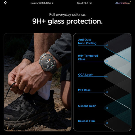 Spigen Samsung Galaxy Watch Ultra 2 47mm Skærmbeskytter GLAS.tR EZ Fit 2-pak