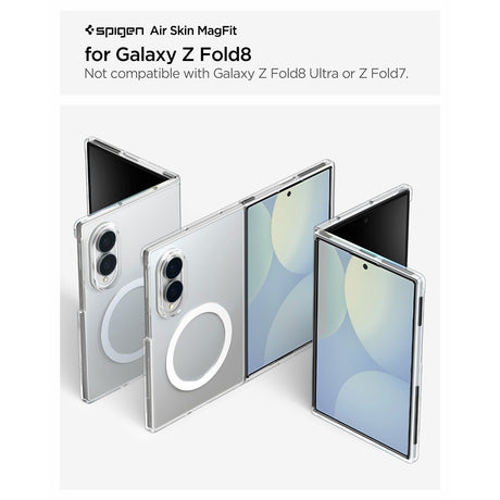Spigen Samsung Galaxy Z Fold 8 Cover Air Skin MagFit Clear White