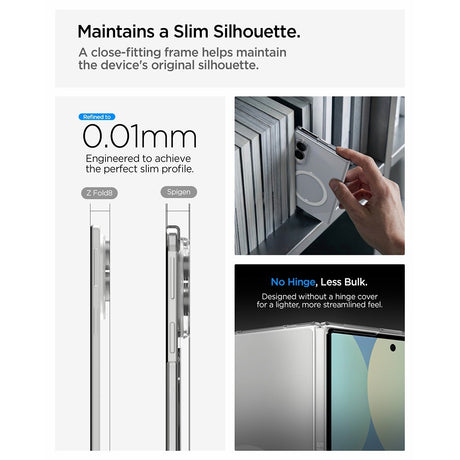 Spigen Samsung Galaxy Z Fold 8 Cover Air Skin MagFit Clear White