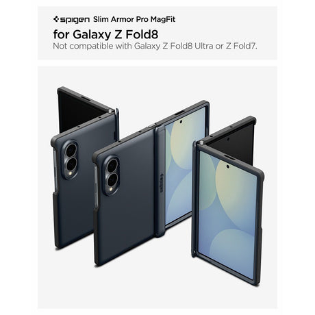 Spigen Samsung Galaxy Z Fold 8 Skal Slim Armor Pro MagFit Metal Slate