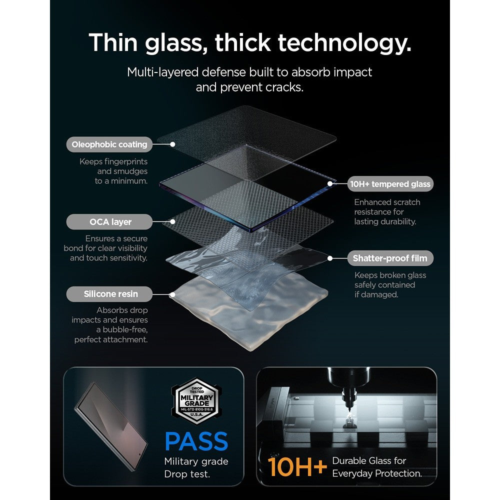 Spigen Samsung Galaxy Z Fold 8 Skärmskydd GLAS.tR EZ Fit Pro
