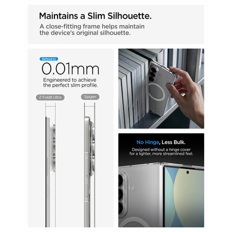 Spigen Samsung Galaxy Z Fold 8 Ultra Skal Air Skin MagFit Clear White