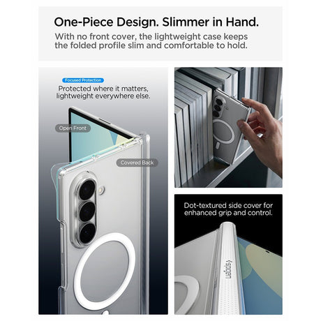Spigen Samsung Galaxy Z Fold 8 Ultra Skal Air Skin Zero MagFit Clear White