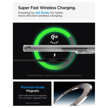 Spigen Samsung Galaxy Z Fold 8 Ultra Skal Ultra Hybrid Pro MagFit Clear White