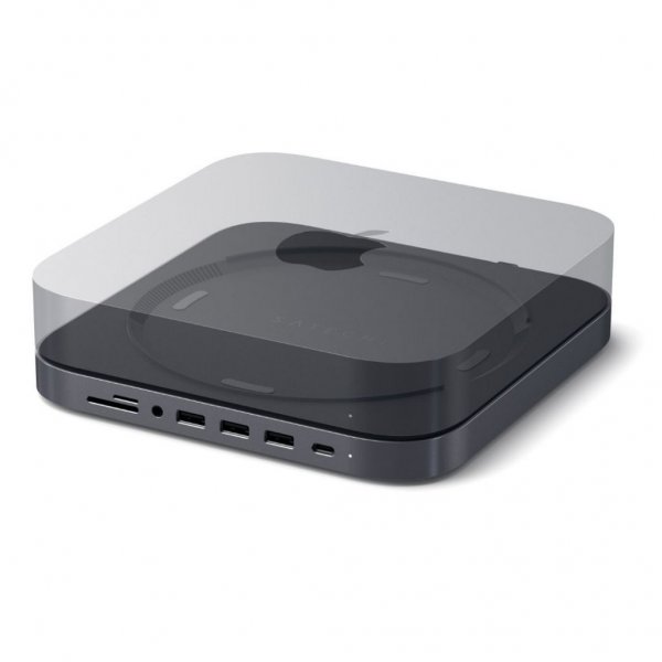Satechi Type-C Aluminium Stand & Hub til Mac Mini Space Gray